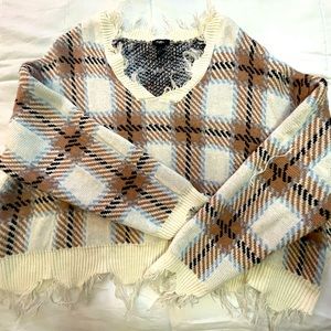 Oversized distressed sweater